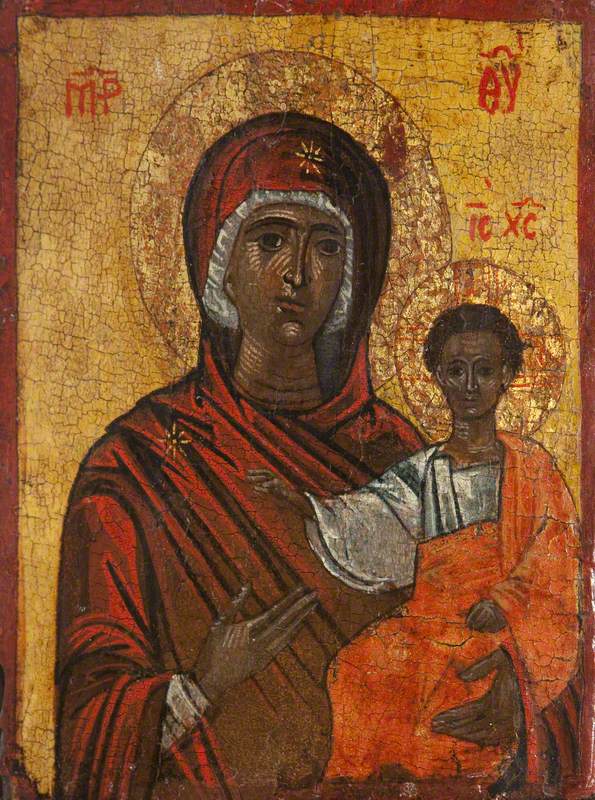 Icon with Virgin Hodegetria