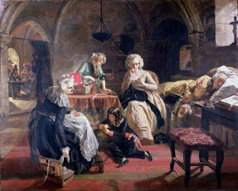 The Royal Family of France in the Prison of the Temple – Louis XVI, Queen Marie Antoinette, the Dauphin, Dauphiness, and Madame Elizabeth, the King’s Sister