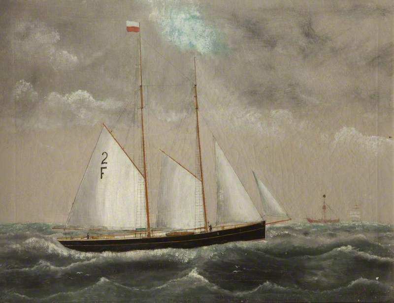 Pilot Cutter 'Leader F2' in Full Sail