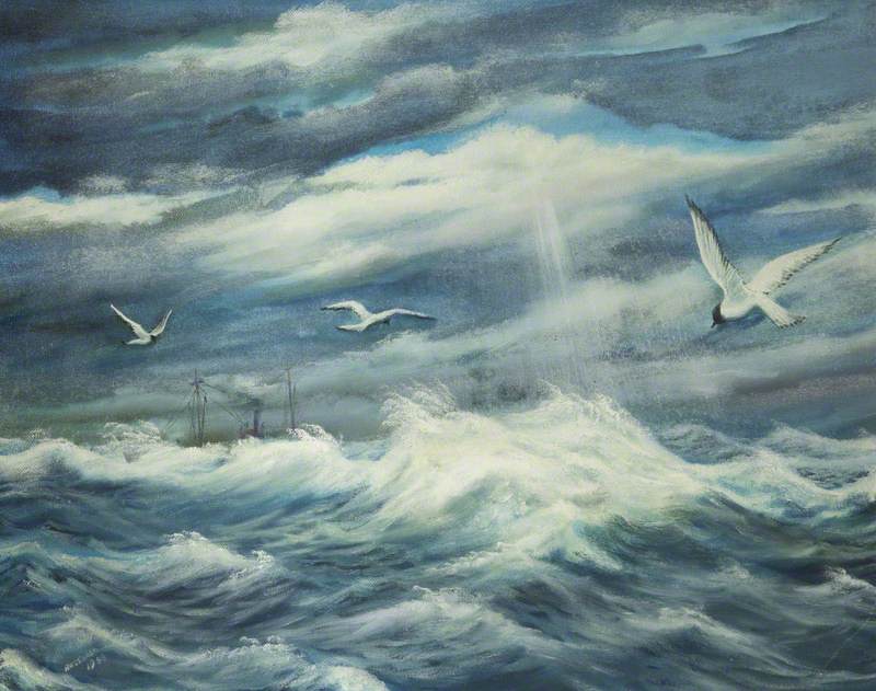 Trawler in Rough Seas