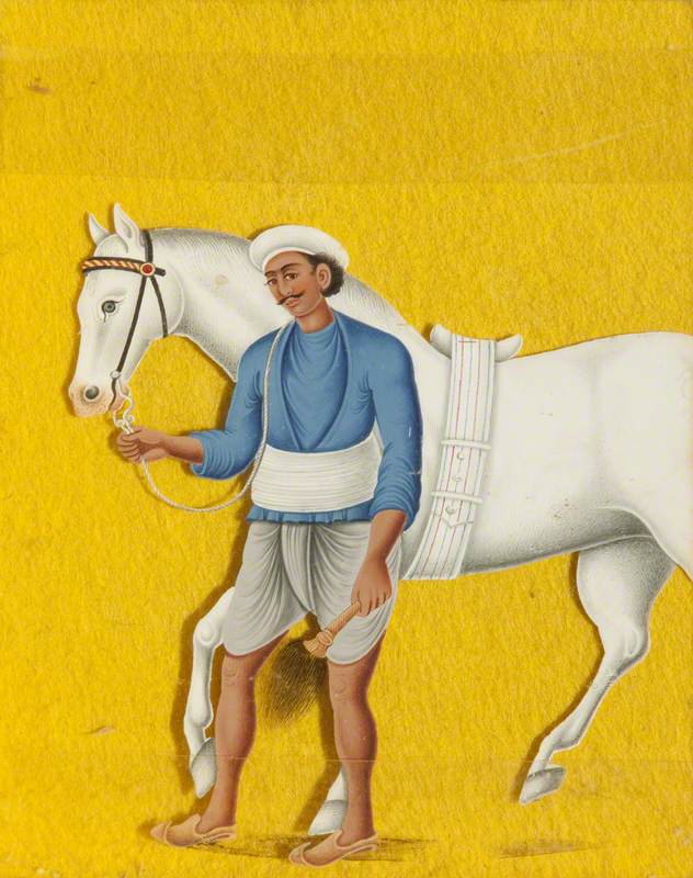 Indian Servant with Horse