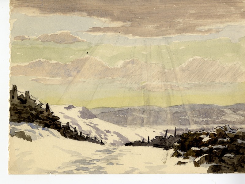 Winter Sky with Track