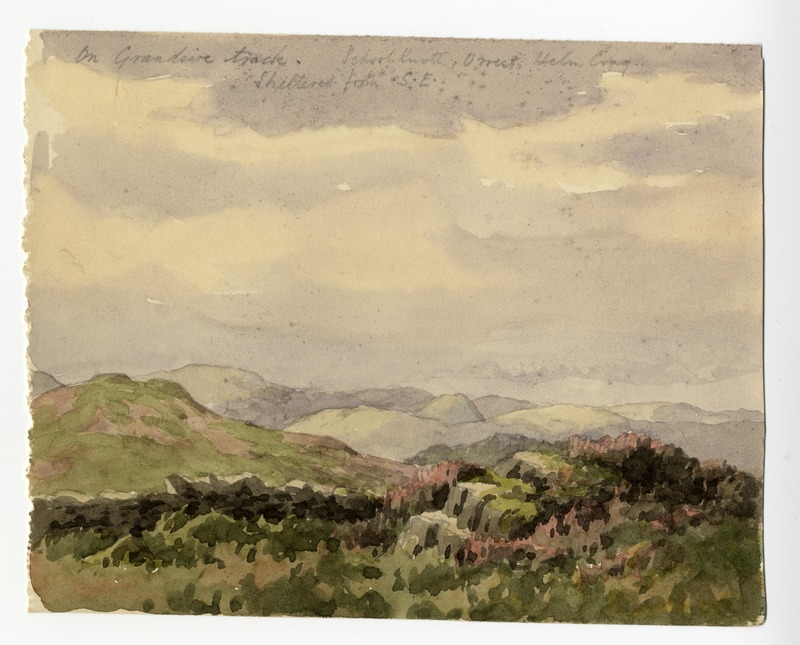 On Grandsire Track. School Knott, Orrest, Helm Crag. Sheltered from S. E.