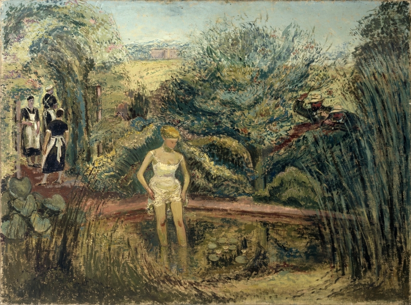 Girl Bathing (Susannah and the Elders?)