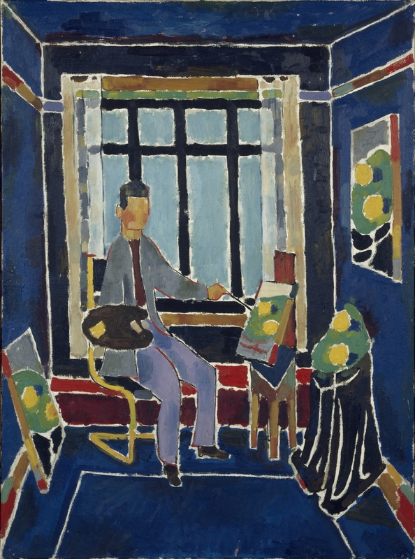 Interior with a Man Painting