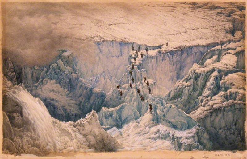 Third Ascent of Mount Blanc by De Saussure, Balmat and 17 Other Men in August 1787