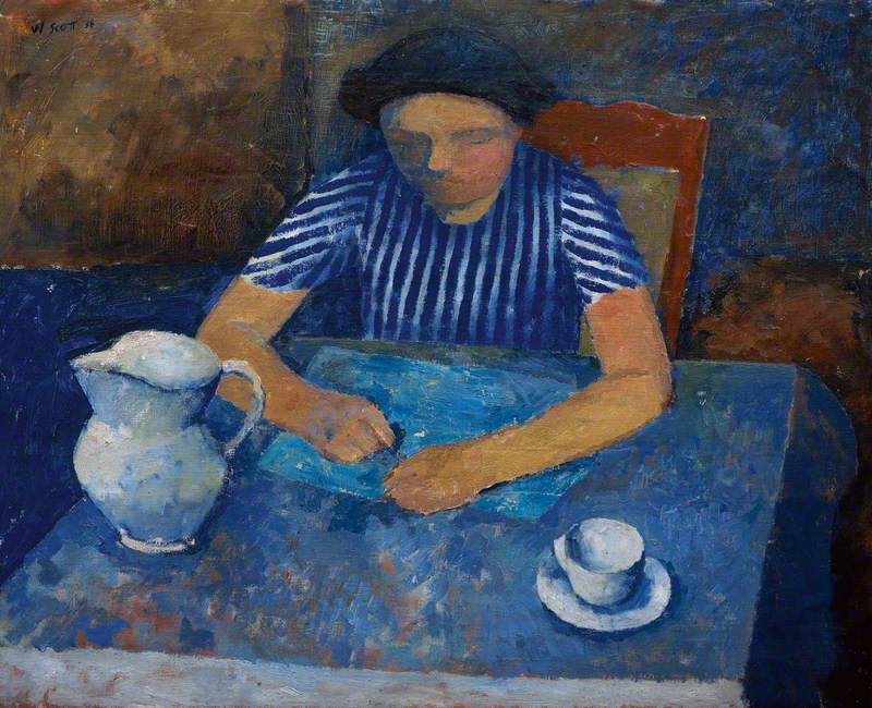 Girl at a Blue Table