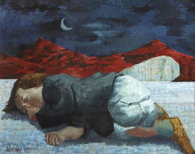 Boy Sleeping under the Moon