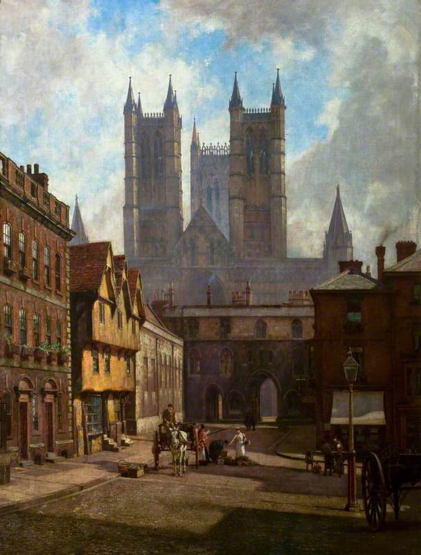 Lincoln Cathedral, Exchequer Gate and Castle Square