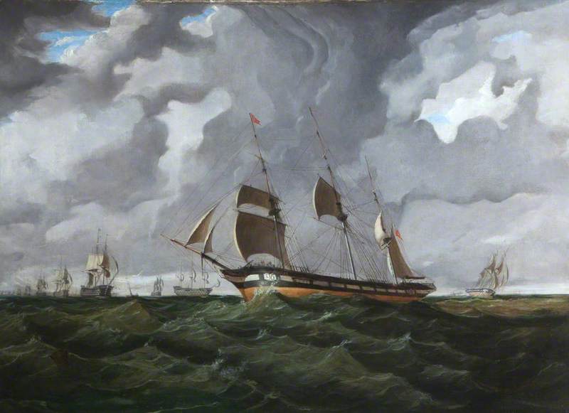 Men-of-War at the Beginning of a Storm