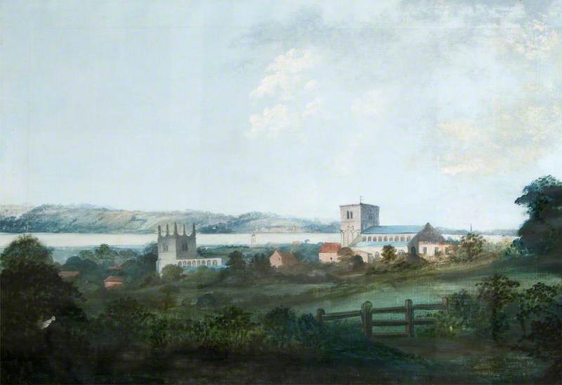View of the Churches of St Peter and St Mary, Barton-on-Humber, Lincolnshire