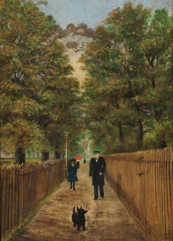 Crows Walk, Bruce Grove, with the Station Master in 1880