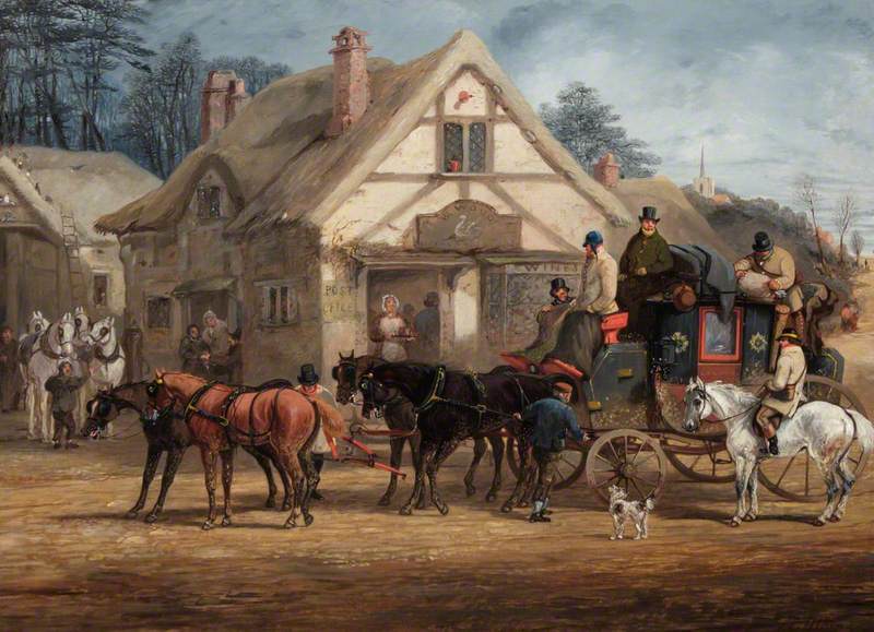 A Halted Mail Coach