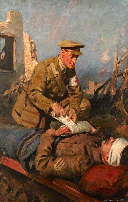 Medical Officer Attending the Wounded