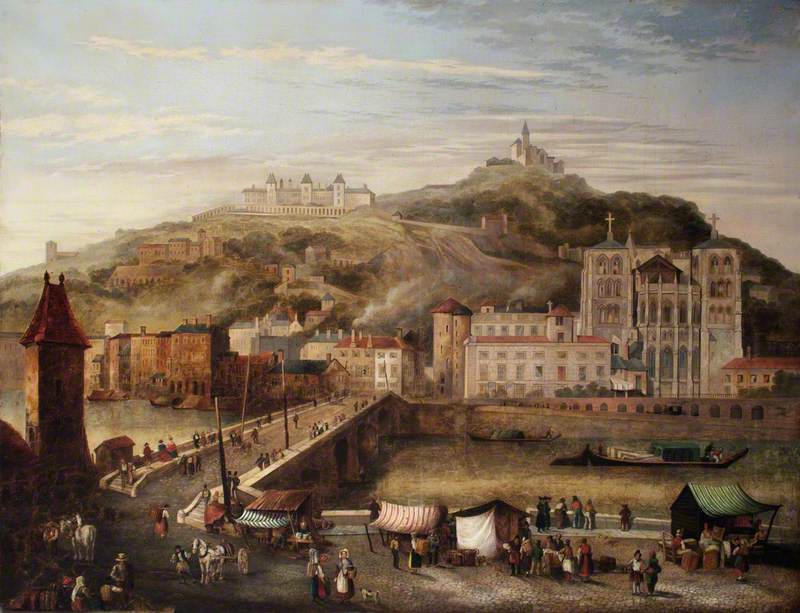 Townscape with a River Scene