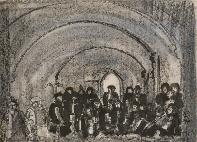 London Blitz – Interior of an Air Raid Shelter