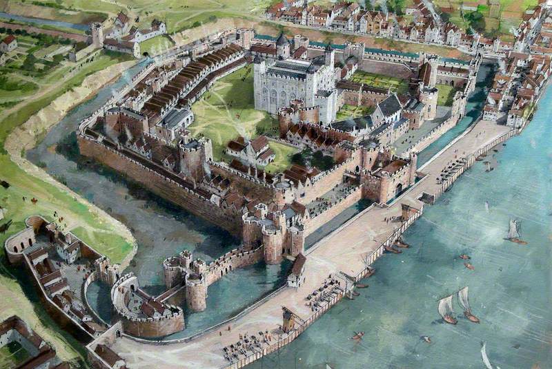 Artist's Impression of the Tower of London Site, 1547
