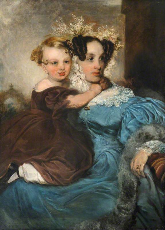 Mrs Mary Linsdell (b.1805), with Her Son, Thomas (b.1835)