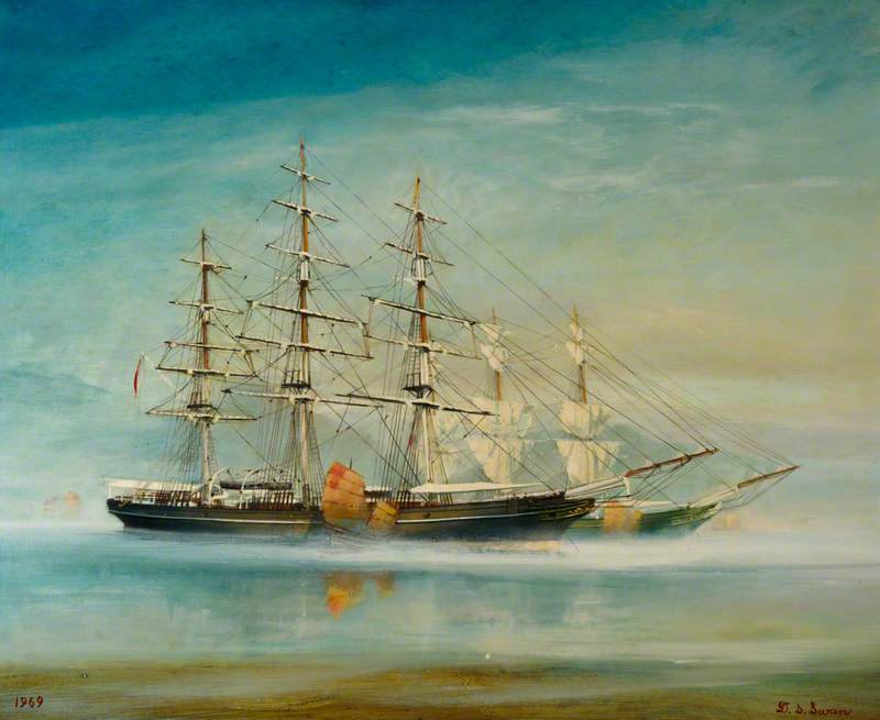 'Cutty Sark' and 'Thermopylae' before the Great Race, 1872