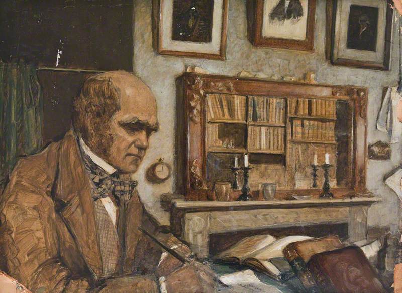 Young Mr Charles Darwin in His Old Study