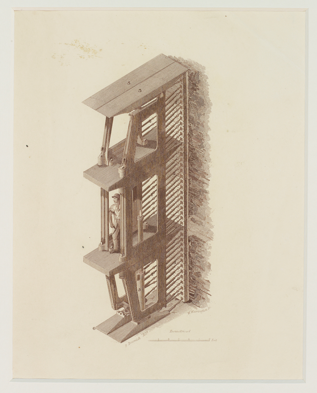 Isometrical Sketch of One of the Twelve Iron Frames Forming the Shield