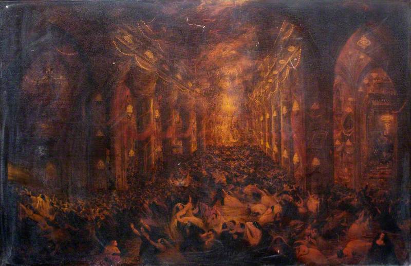 The Destruction by Fire of the Church de la Campania, Santiago, Chile, 8 December 1863