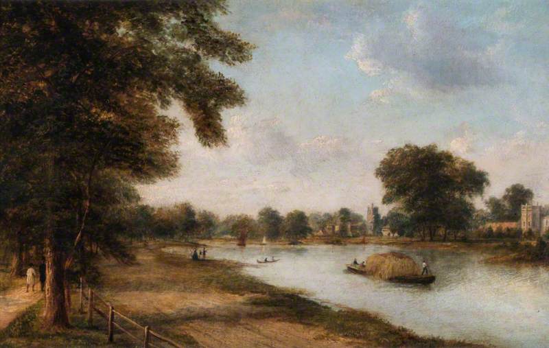 Twickenham, Middlesex, Showing the Church, Ferry, Orleans House and Eel Pie Island