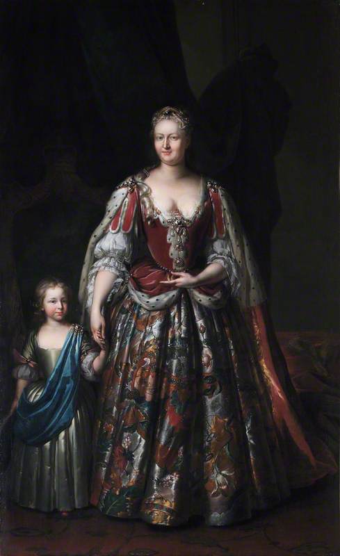 Queen Caroline of Ansbach (1683–1737), with Her Son, Later the Duke of Cumberland