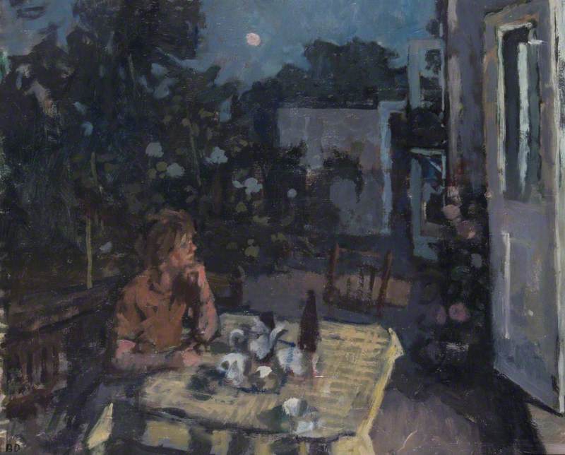 Summer Evening (The Artist's Wife in His Garden at Kew, Evening)