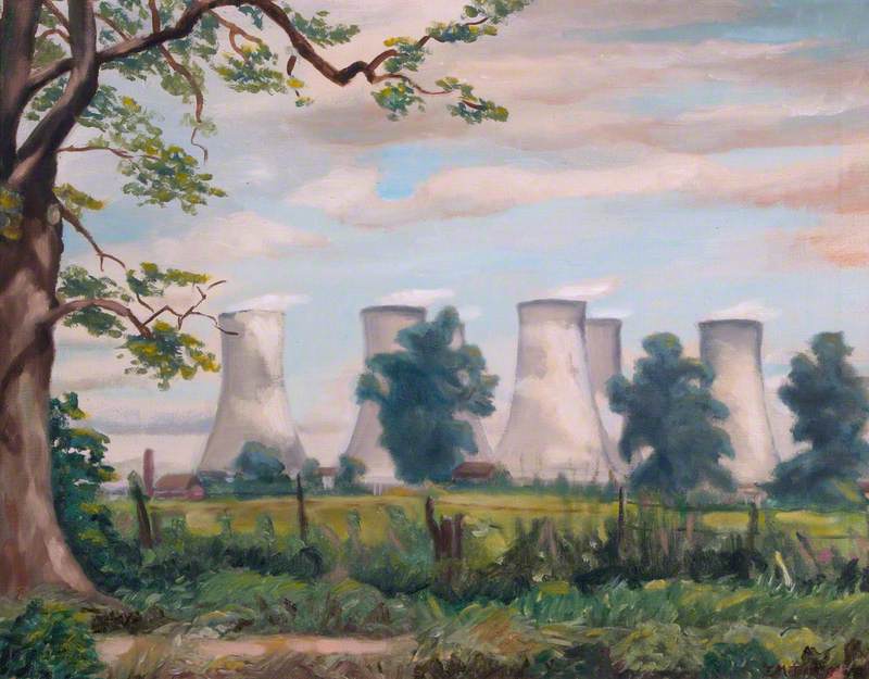 Beddington Lane with Cooling Towers, Beddington, Surrey