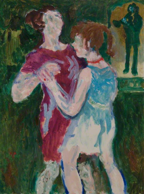 Woman and Girl Dancing in a Park