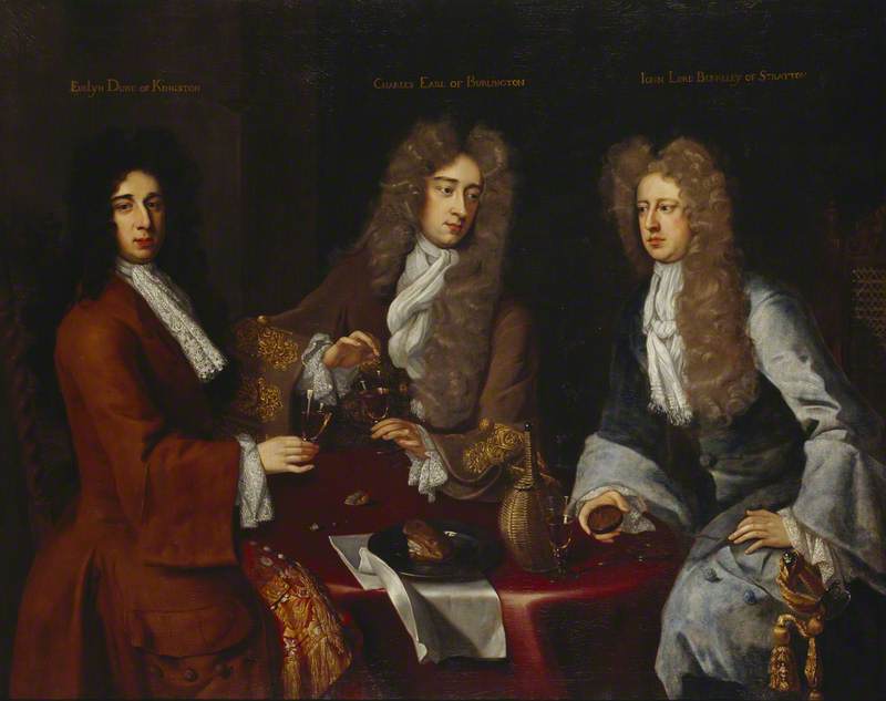 Triple Portrait of the 2nd Earl of Burlington (1674–1704), the 1st Duke of Kingston-upon-Hull (c.1665–1726), and the 3rd Baron Berkeley of Stratton (1663–1697)