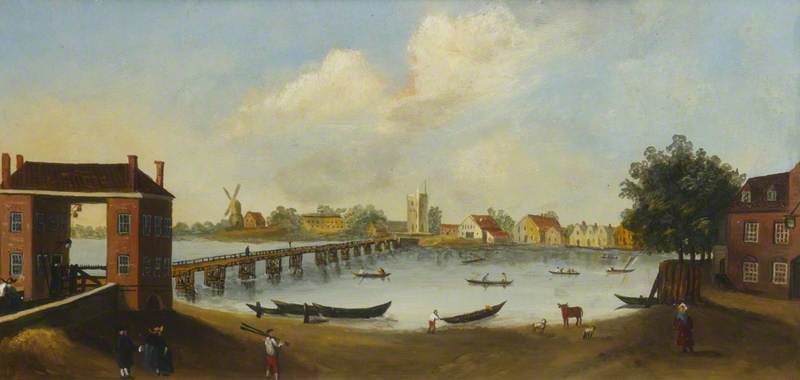 Old Fulham Bridge from the Fulham Side