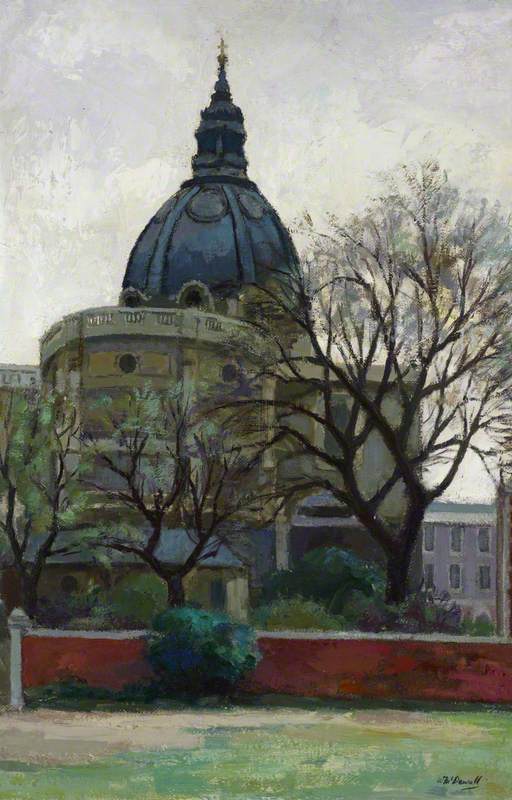 Brompton Oratory from a Park