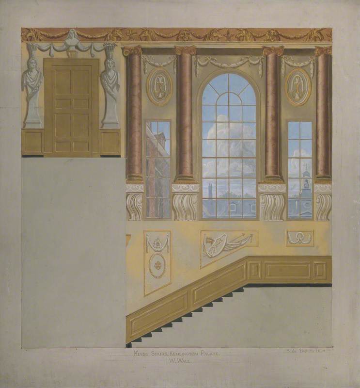 King's Stairs, Kensington Palace, West Wall