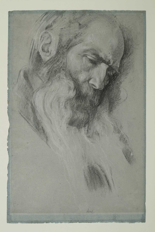 Study for 'Michelangelo Nursing His Dying Servant': Head of Servant