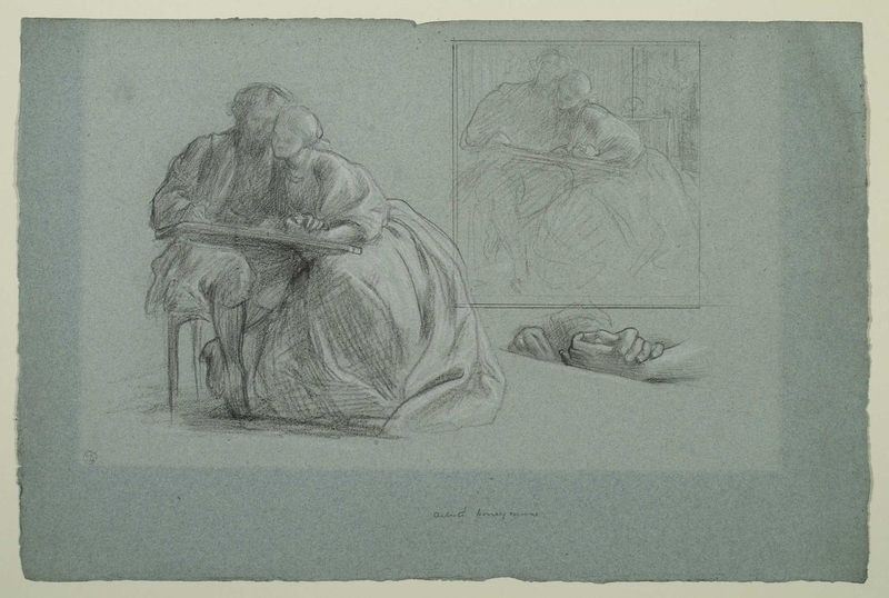 Study for 'The Painter's Honeymoon': Composition, Hands