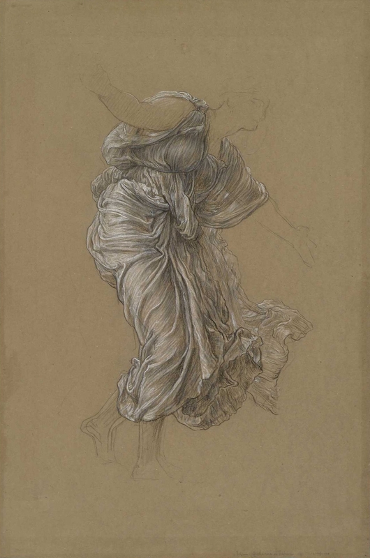 Study for 'Return of Persephone': Drapery for Demeter