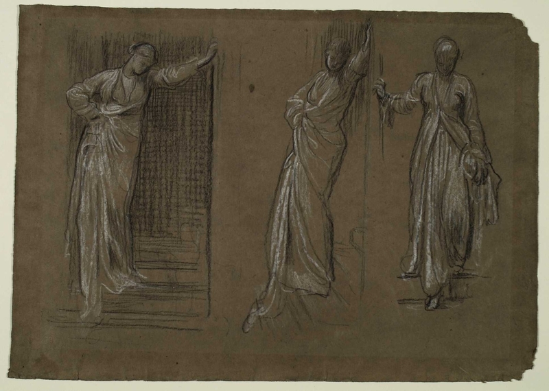 Studies of Female Figures Descending Steps