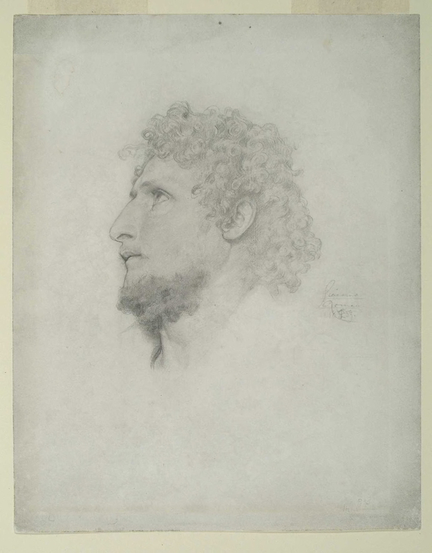 Study for 'Cimabue's Celebrated Madonna...': Male Head