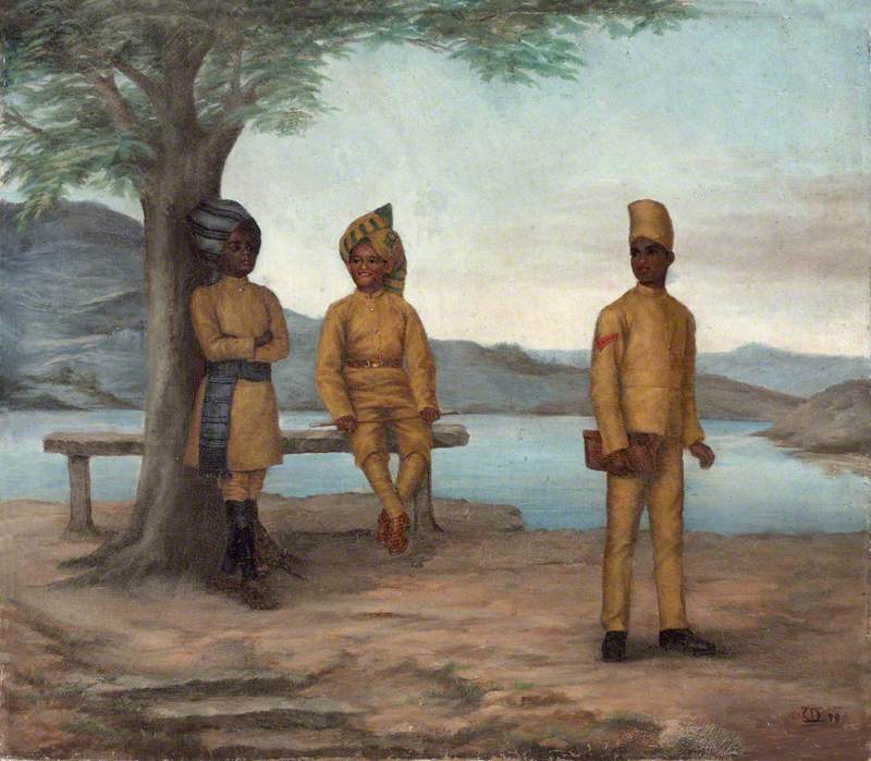 Three Young Recruits of the Madras Infantry, Madras Light Cavalry and Madras Sappers and Miners