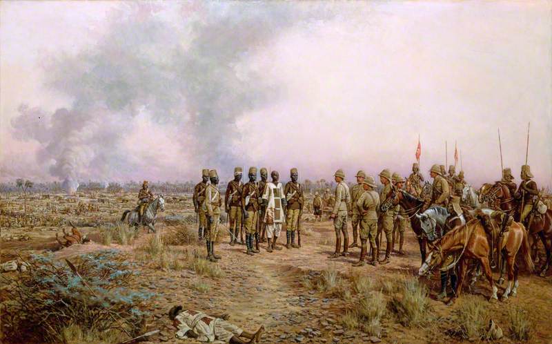 After the Battle. The Emir Mahmud Brought Prisoner to Herbert Kitchener, Atbara, 8 April 1898