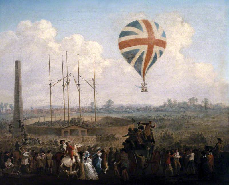 Lunardi's Second Balloon Ascending from St George's Fields, 1785