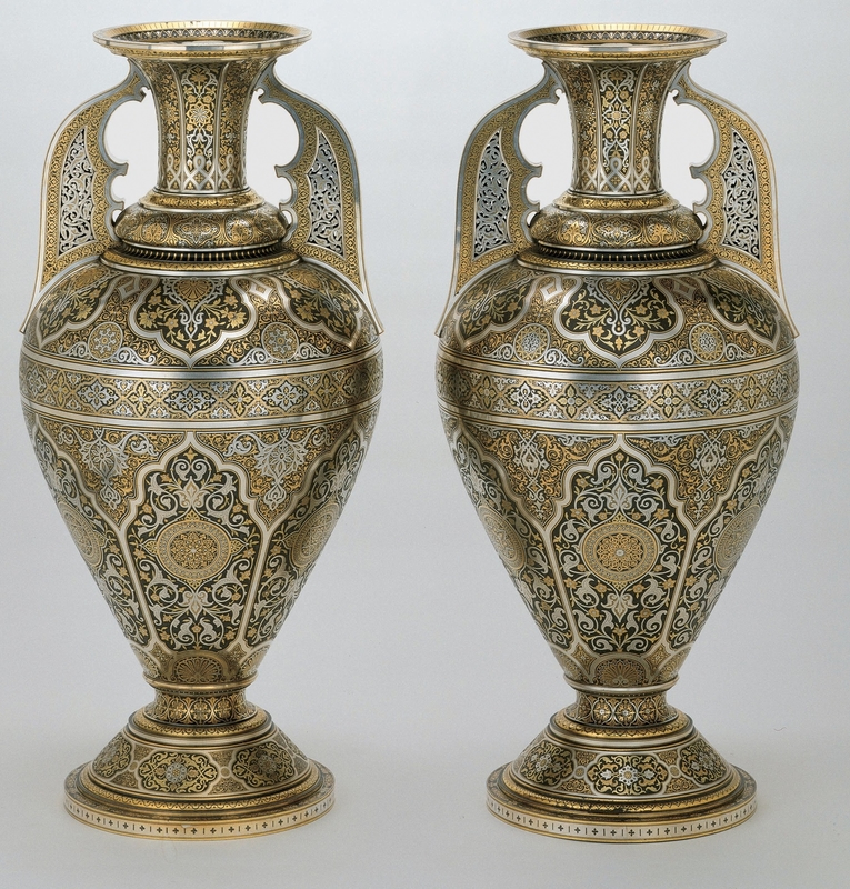 Pair of Iron Urns