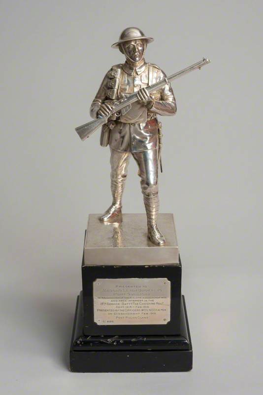 Silver Soldier Statuette