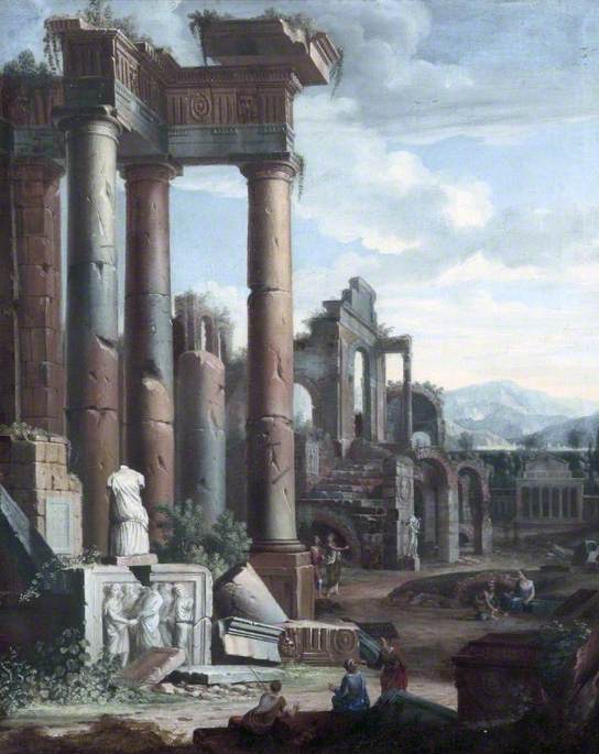 Classical Ruins with Figures in the Morning