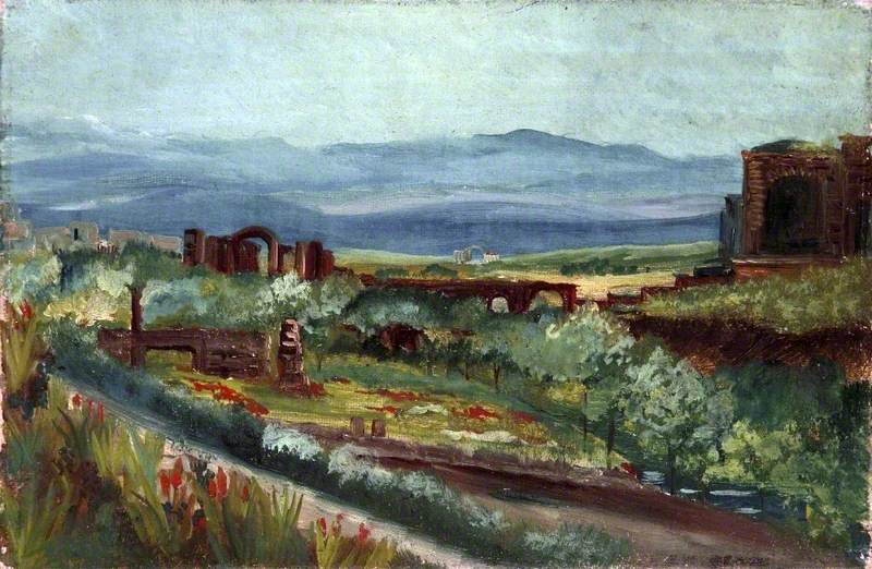 Landscape with Ruins in a Cultivated Valley