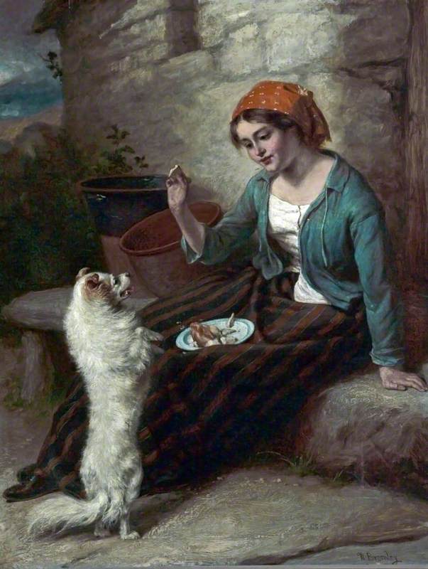 Life Study, Girl and Dog