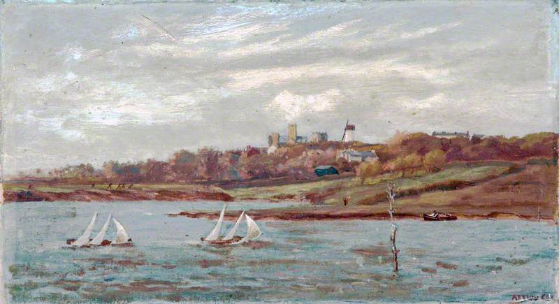 Wallasey Pool and a View of Wallasey, Showing the Last Race of the Claughter Model Boat Club