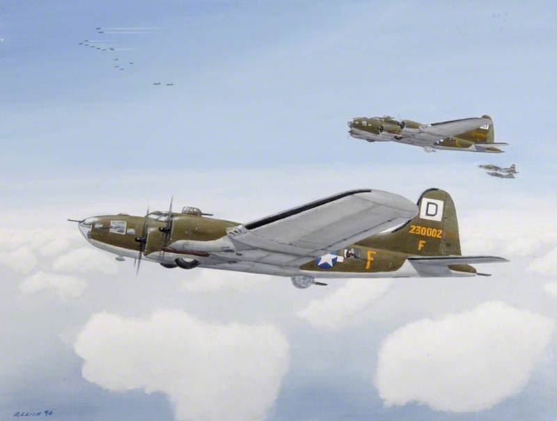 B17s x 4 (230062) Flying Fortress, 100th Bomb Group